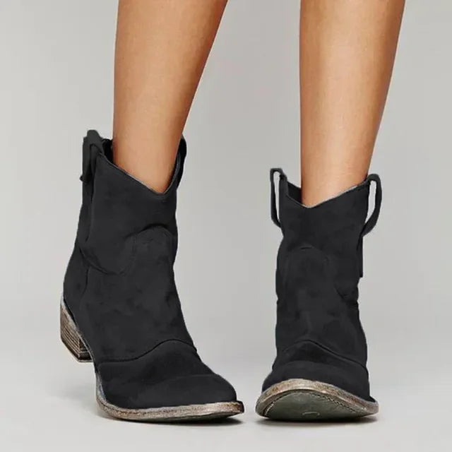 BELMONTE MILANO | STIVALETTI EFFETTO SCAMOSCIATO STILE WESTERN