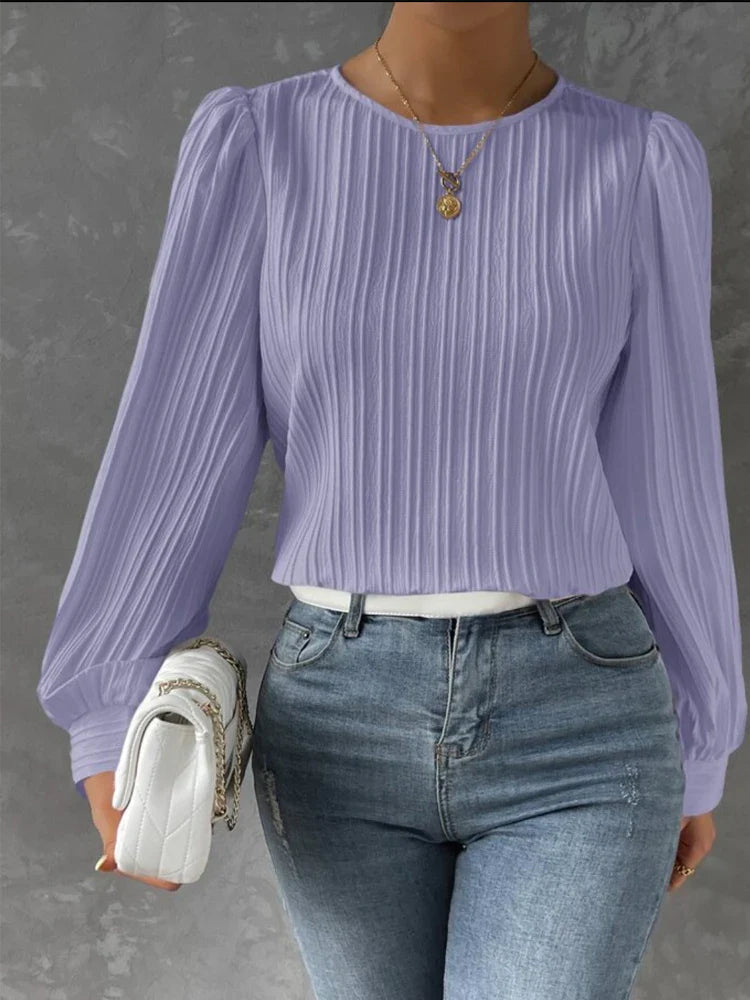 BELMONTE MILANO | BLUSA A MANICA LUNGA TEXTURIZZATA
