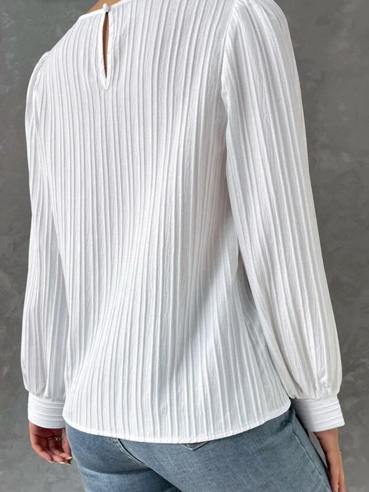 BELMONTE MILANO | BLUSA A MANICA LUNGA TEXTURIZZATA