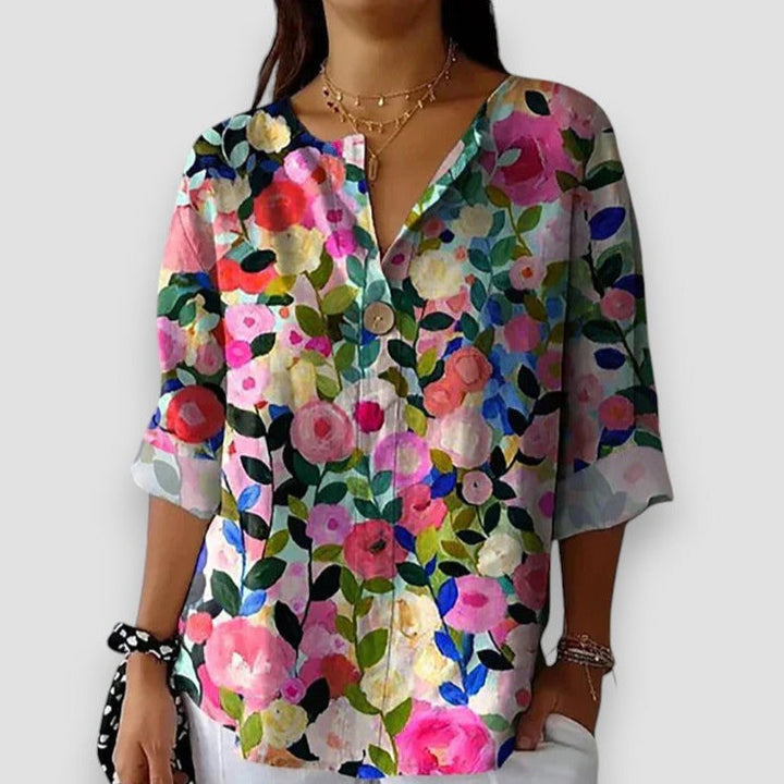 Elenora | Blusa Vintage a Fiori