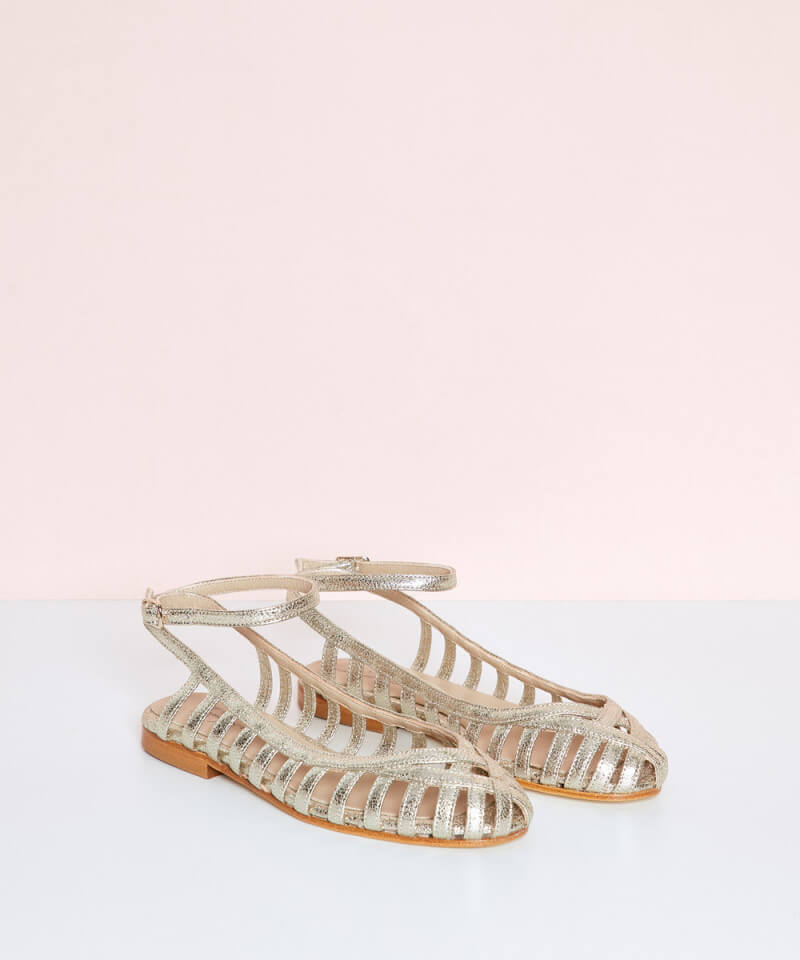 GIADA | BALLERINA INTRECCIATA CON CINTURINO