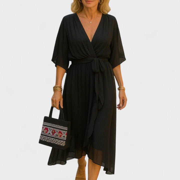 SERENA | ABITO MIDI ELEGANTE CON LACCIO