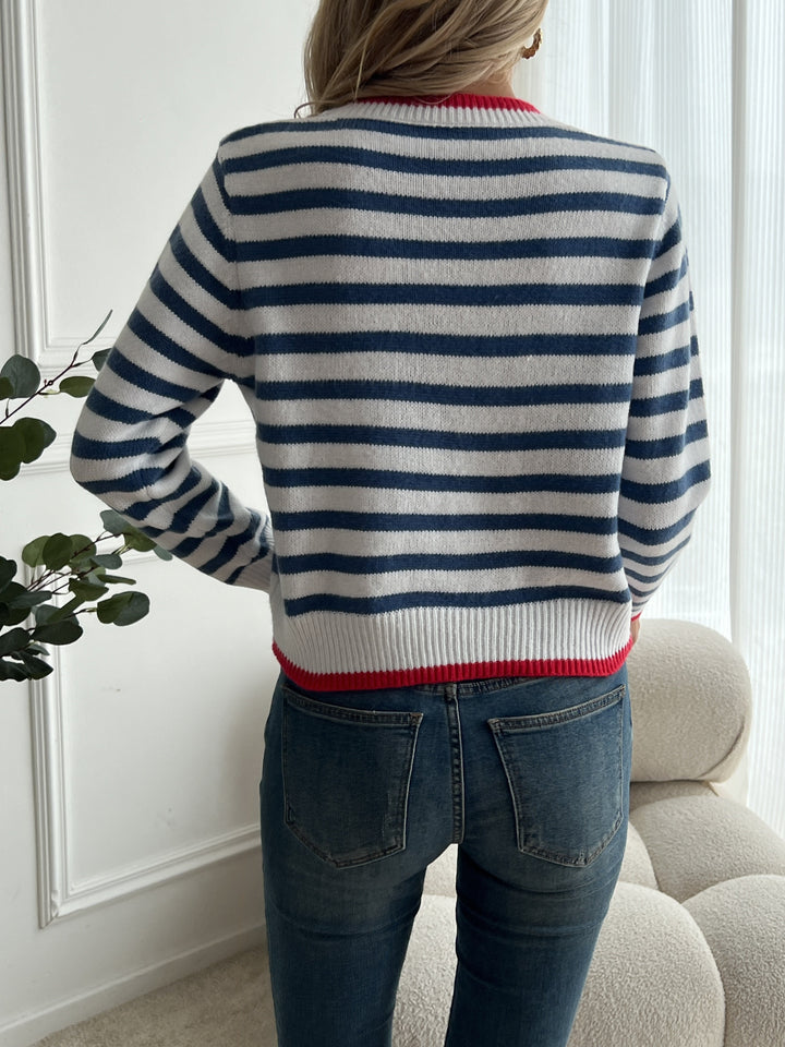 BELMONTE MILANO | Maglione a righe con scollo rotondo
