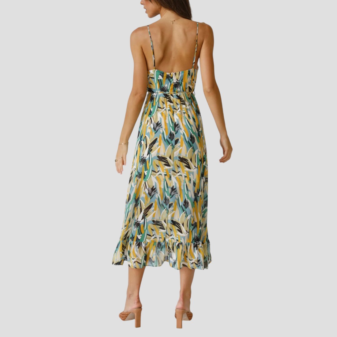 Aurora™ | Abito Midi Smanicato con Stampa