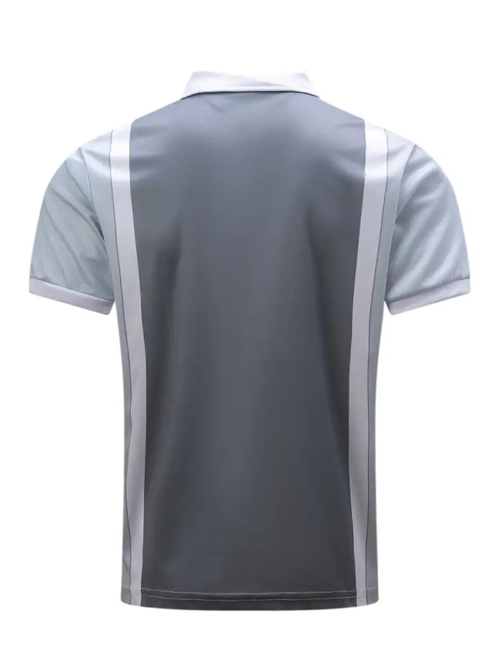 RENATO | POLO ZIP EFFETTO BICOLORE