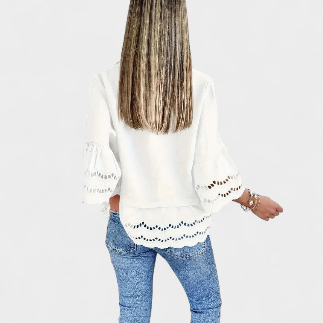 BELMONTE MILANO | BLUSA CON PIZZO E BOTTONI