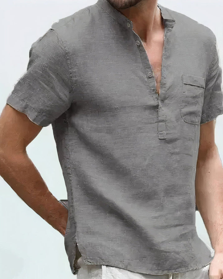 GIULIO | CAMICIA COLLO ALLA COREANA