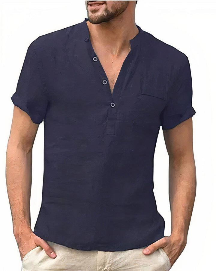 GIULIO | CAMICIA COLLO ALLA COREANA
