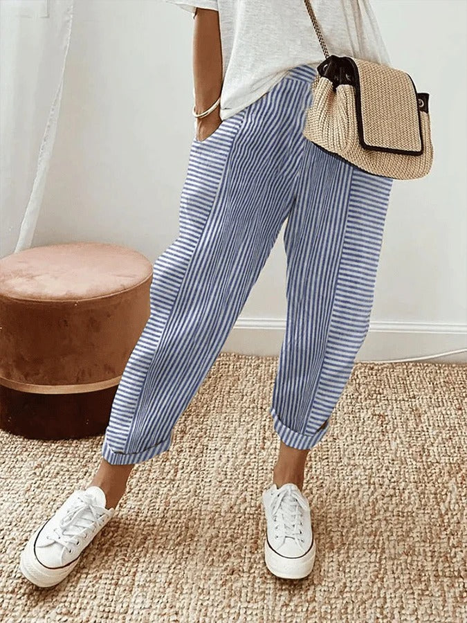 CHIARA | PANTALONI A RIGHE ESTIVI
