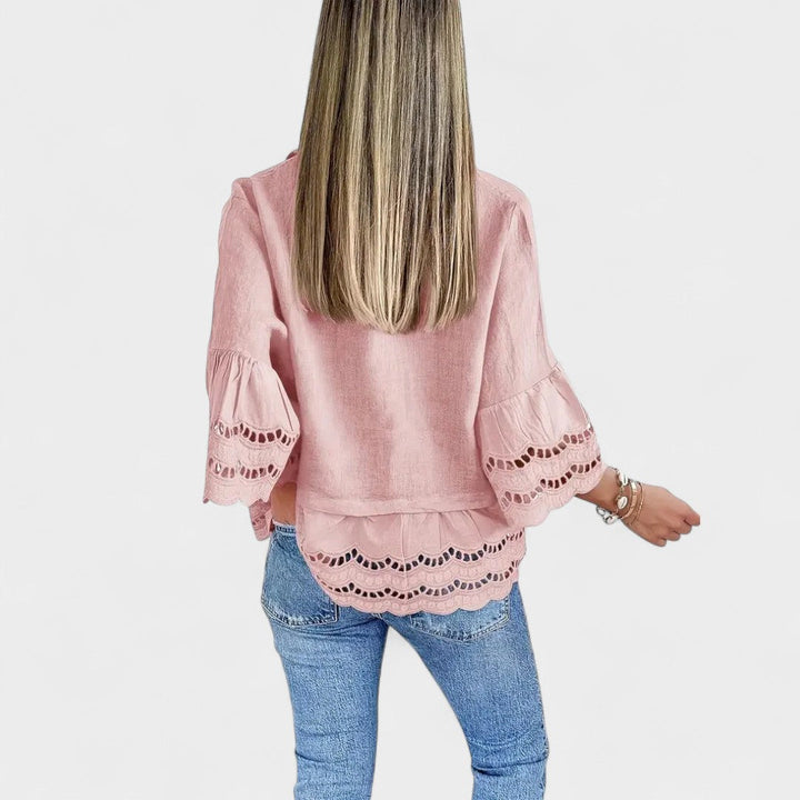 BELMONTE MILANO | BLUSA CON PIZZO E BOTTONI