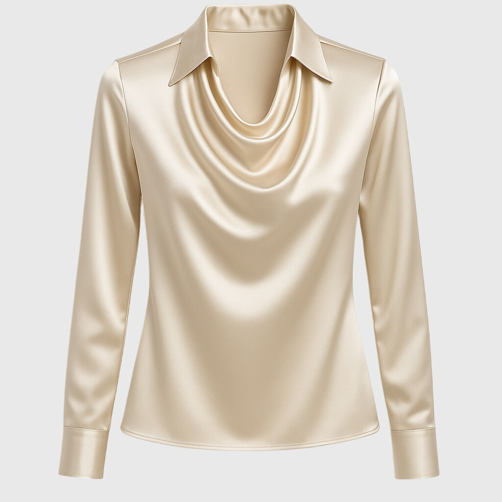 BELMONTE MILANO | BLUSA DRAPPEGGIATA CON COLLETTO