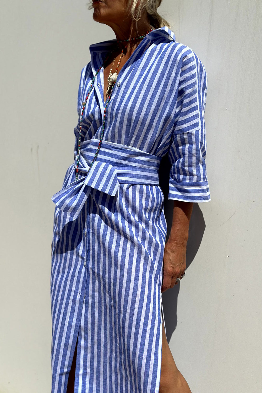 Francesca | Abito Camicia a Righe Casual