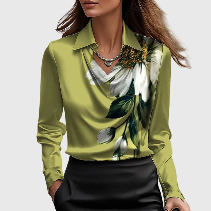 BELMONTE MILANO | BLUSA DRAPPEGGIATA CON COLLETTO