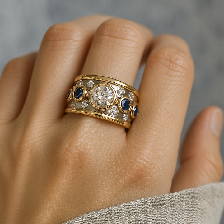 Anello in Zirconia Incastonato Oro Vintage