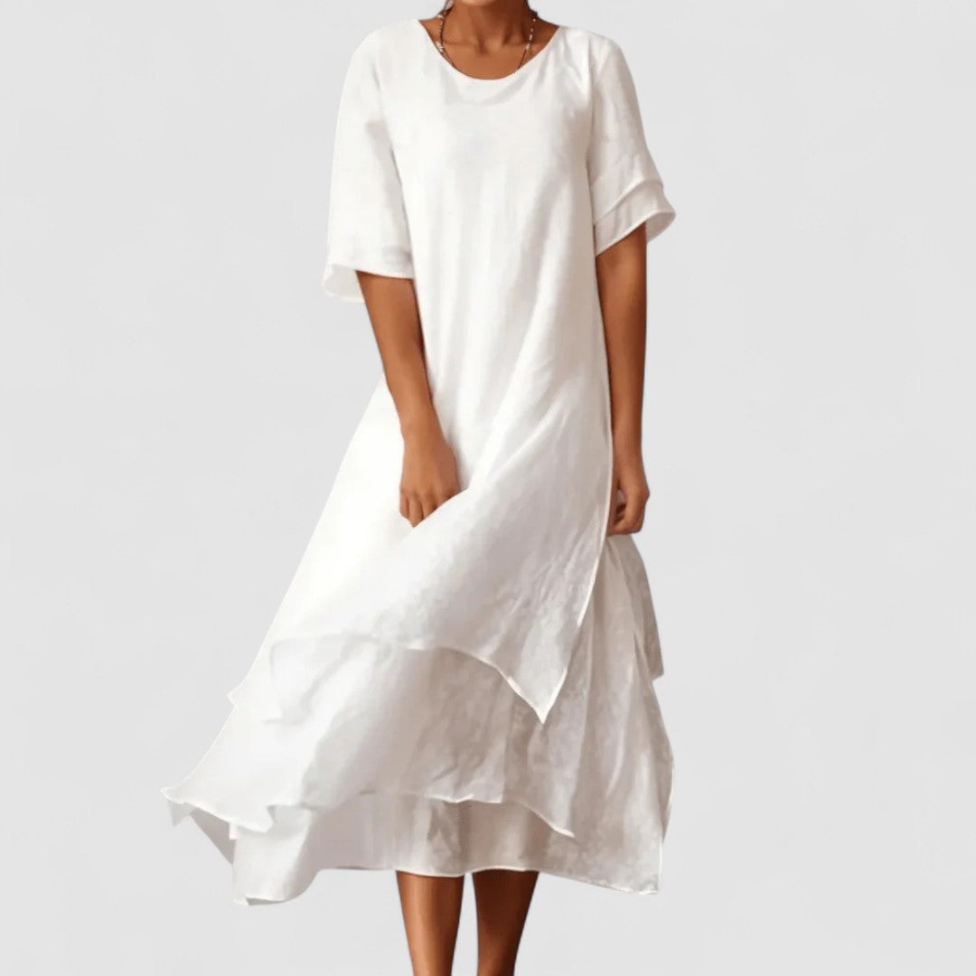 Isilde | Maxi abito elegante in cotone