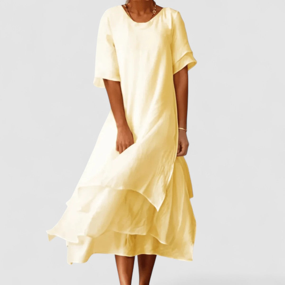Isilde | Maxi abito elegante in cotone