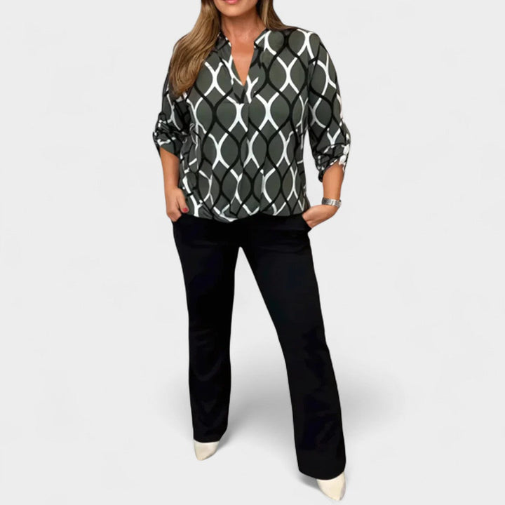BELMONTE MILANO | BLUSA MODERNA CON STAMPA