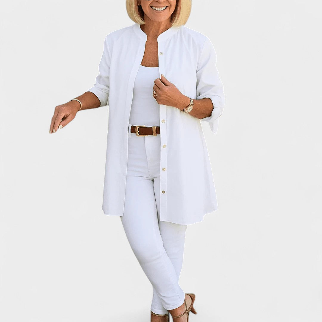 BELMONTE MILANO | BLUSA LUNGA CON PULSANTI