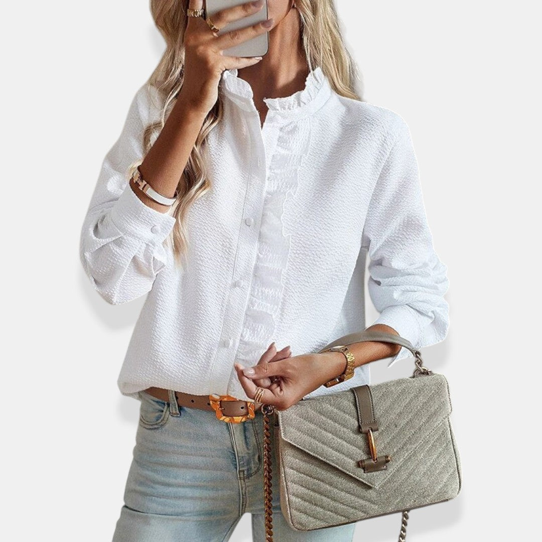 BELMONTE MILANO | BLUSA CON RIFINITURA A VOLANT