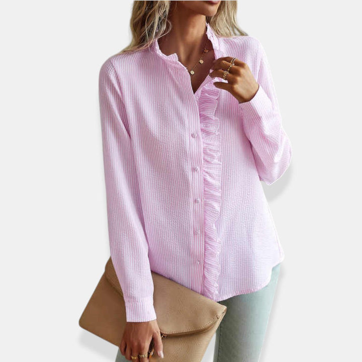 BELMONTE MILANO | BLUSA CON RIFINITURA A VOLANT
