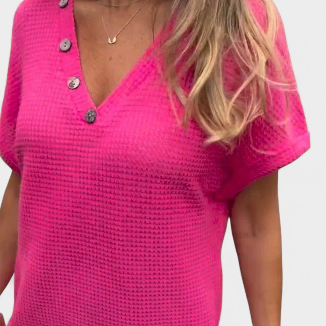 BELMONTE MILANO | TOP IN MAGLIA CON DETTAGLI A BOTTONI