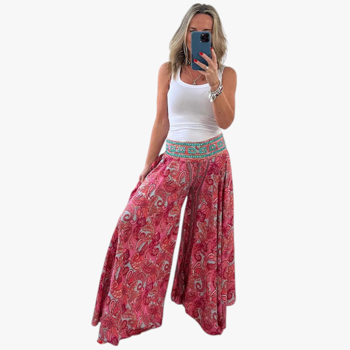 LUNA | PANTALONI PALAZZO BOHO STAMPATI