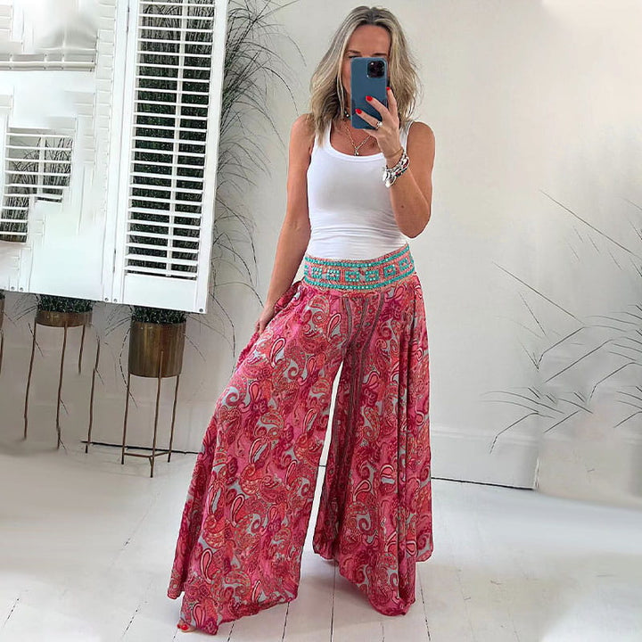 LUNA | PANTALONI PALAZZO BOHO STAMPATI