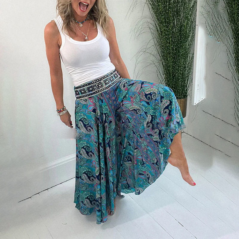 SERENA | GONNA LUNGA BOHO STAMPATA