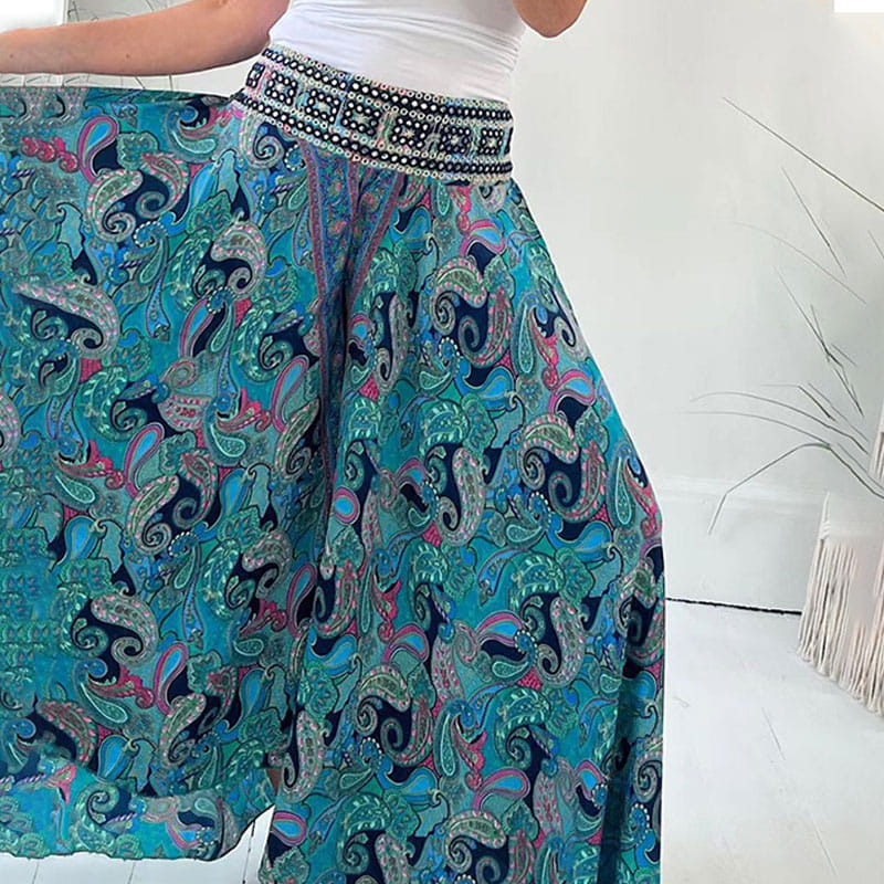 SERENA | GONNA LUNGA BOHO STAMPATA