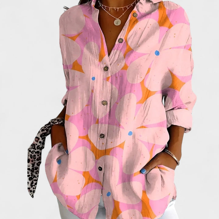 BELMONTE MILANO | BLOUSE CON PULSANTE IN STILE RITIRO AL MARE