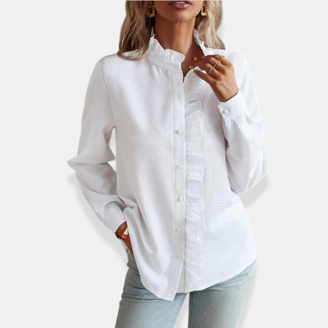 BELMONTE MILANO | BLUSA CON RIFINITURA A VOLANT