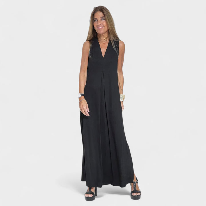 LIVIA | ABITO MAXI NERO ELEGANTE