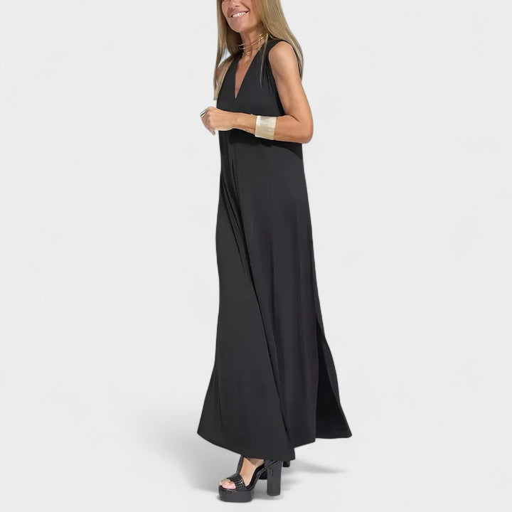 LIVIA | ABITO MAXI NERO ELEGANTE